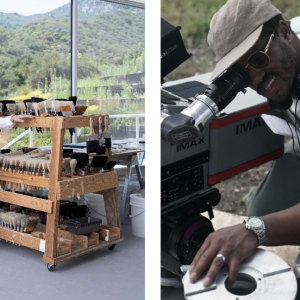 (Left) Mary Corse, photo by Indah Datou; (right) Ryan Coogler, photo by Eli Ade. | Courtesy of LACMA.